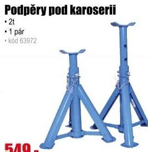 Podpěry Güde pod karoserii, 2t, 1 pár