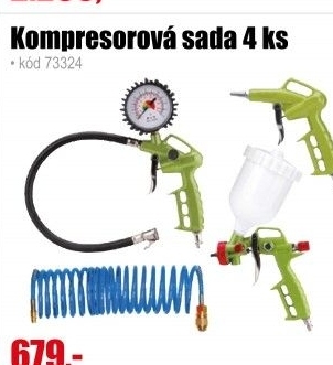 Kompresorová sada EXTOL Craft 4 ks, 99303