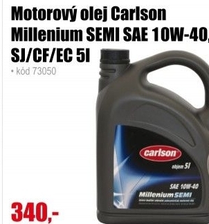 Olej motorový Carlson Millenium SEMI SAE 10W-40, SJ/CF/EC 5l