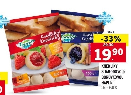 Knedlíky s náplní mražené Toppo