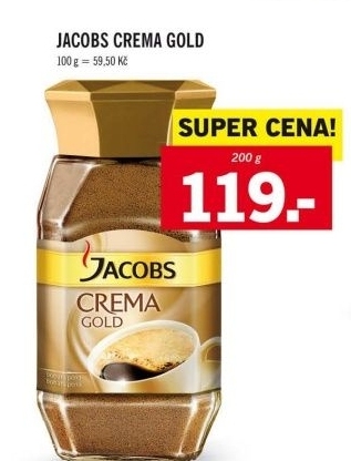 Instantní káva Jacobs Crema Gold - Lidl akcniletaky.com