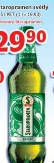 Pivo světlé výčepní 10° Staropramen