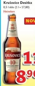 Pivo světlé výčepní 10° Krušovice