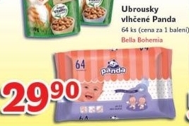 Vlhčené ubrousky dětské Panda