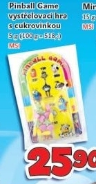 Vystřelovací hra s cukrovinkou Pinball Game Sweet and Fun