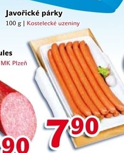 Párky javořické Kostelecké uzeniny