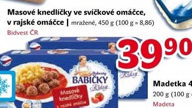 Knedlíčky masové ve svíčkové omáčce Dobroty babičky Kláry