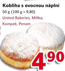 Kobliha s ovocnou náplní