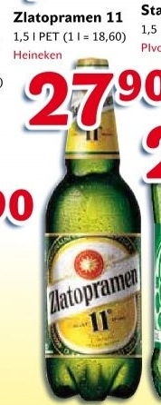 Pivo světlý ležák 11° Zlatopramen