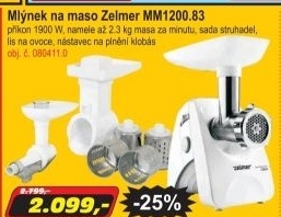 Mlýnek na maso Zelmer MM1200.83