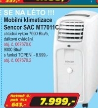 Mobilní klimatizace Sencor SAC MT7011C