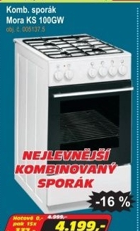 Kombinovaný sporák Mora KS 100 GW