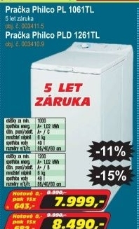 Pračka Philco PL 1061-5 TL