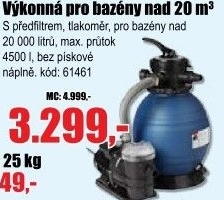 Filtrace písková Clean Pool MAXI 4500 l/h