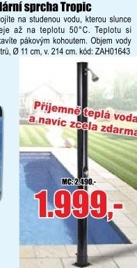 Sprcha solární Tropic