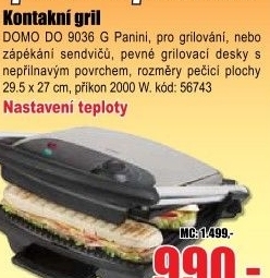 Gril DOMO DO 9036 G Panini