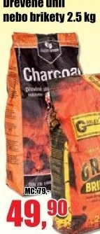 Uhlí dřevěné ke grilování 2,5kg