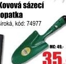 Lopatka sázecí kovová široká