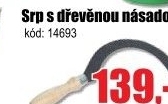 Srp s dřevěnou násadou pravý
