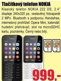 Telefon NOKIA 222 DS Black
