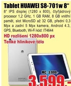 Tablet HUAWEI S8-701w 8