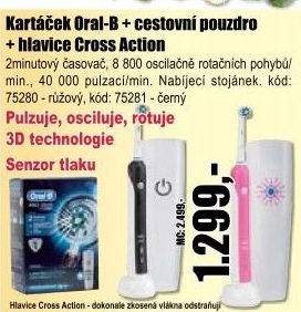 Kartáček Oral-B Pro 2500 Cross Action Pink Box