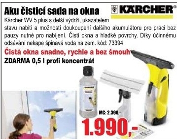 Karcher čistič WV 5 Plus aku stěrka+0,5l chemie RM500 zdarma