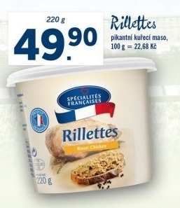 Maso kuřecí pikantní Rillettes Spécialités Francaises