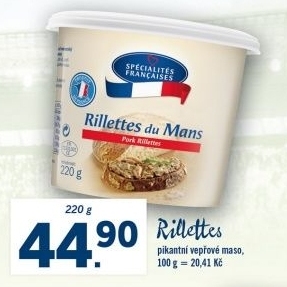 Maso vepřové pikantní Rillettes Spécialités Francaises