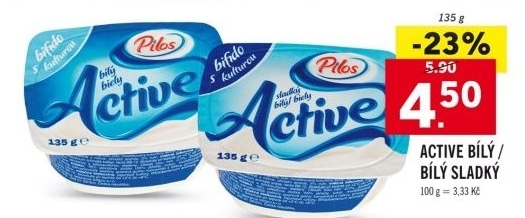 Bílý jogurt Active Pilos