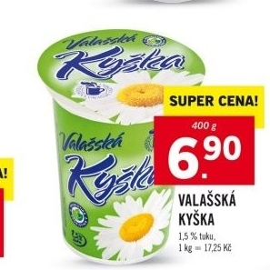 Valašská kyška Mlékárna Valašské Meziříčí