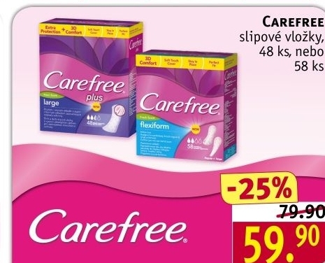 Vložky dámské slipové Carefree