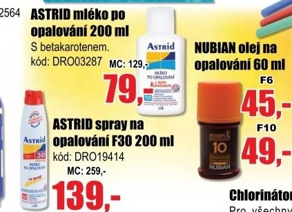 NUBIAN olej na opalování F6 s betakarotenem 60 ml