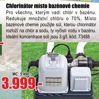 Chlorinátor Intex pro bazény do 26m3