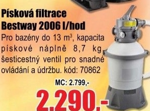 Filtrace písková Bestway Standard 2006 l/hod
