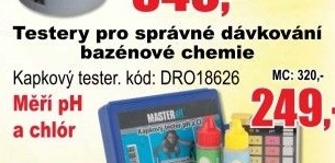Tester kapkový pH, Cl Mastersil