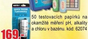 Tester pH, CL, AL 50x papírky vakuované Mastersil