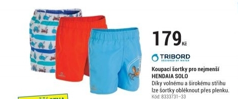 DĚTSKÉ KOUPACÍ ŠORTKY HENDAIA SOLO MODRÉ