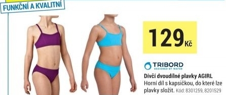 DÍVČÍ DVOUDÍLNÉ PLAVKY AGIRL FIALOVÉ