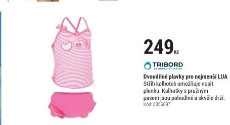 DÍVČÍ DVOUDÍLNÉ PLAVKY LUA S VOLÁNKY A TENKÝMI RAMÍNKY RŮŽOVÉ