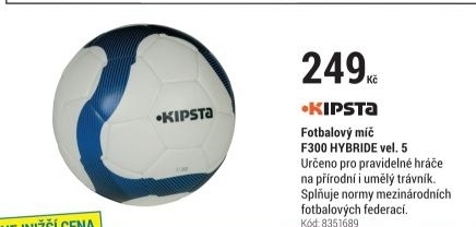 FOTBALOVÝ MÍČ F300 HYBRIDE VEL. 5 BÍLÝ