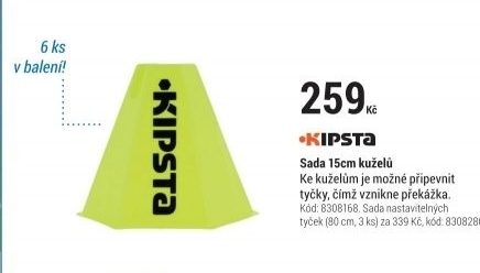 SADA NASTAVITELNÝCH 15CM KUŽELŮ ŽLUTÝCH 6 KS