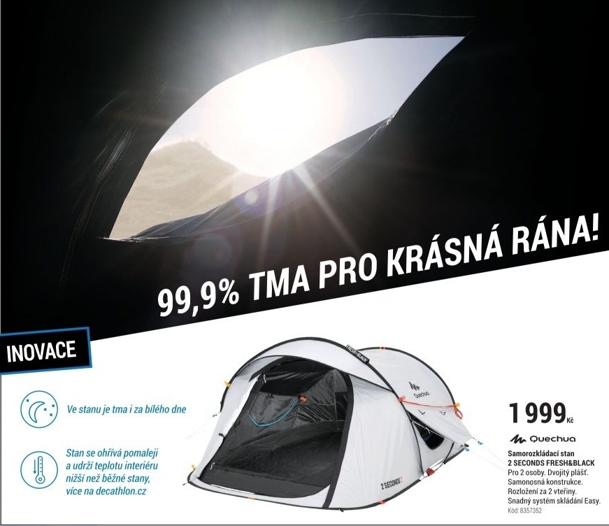 STAN 2 SECONDS FRESH&BLACK NA KEMPOVÁNÍ PRO DVĚ OSOBY