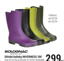 DĚTSKÉ HOLÍNKY INVERNESS 100 ČERNÉ