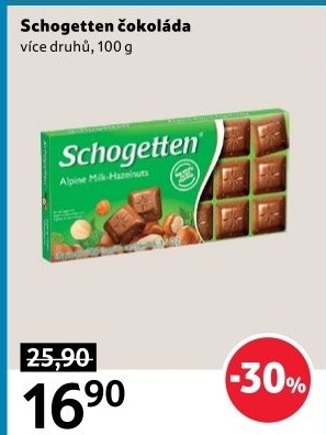 Čokoláda Schogetten Trumpf