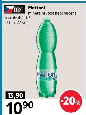 Přírodní voda Mattoni