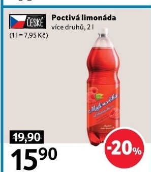 Limonáda Poctivá Poděbradka