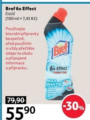 Čistič WC gelový 6x Effect Total Protection Bref