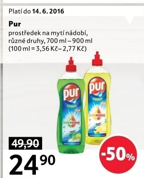 Prostředek na nádobí Pur