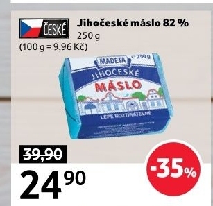Máslo Jihočeské Madeta
